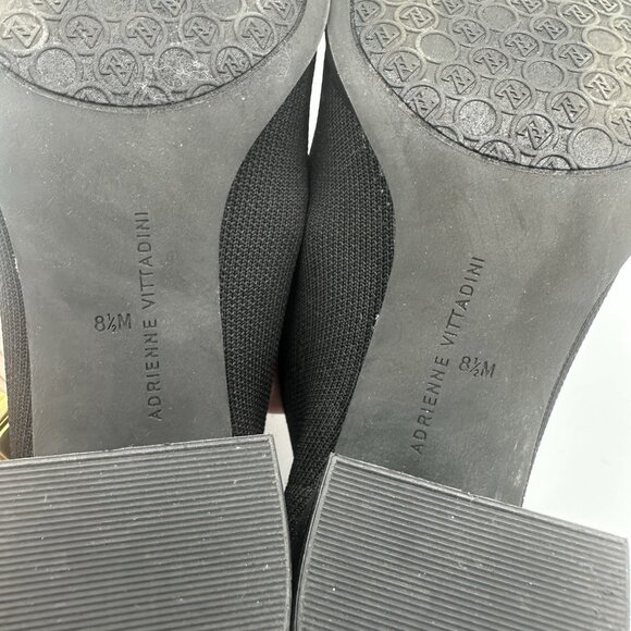 Adrienne Vittadini Brittiny Women’s US 8.5 Black Knit Shoes‎ Chunky Heel Mature - Picture 10 of 11